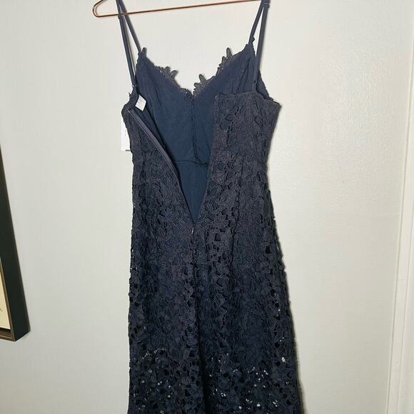 NWT Astr the Label ALine Lace Adjustable Strap Midi Dress Black Purple Size XS - Picture 9 of 12